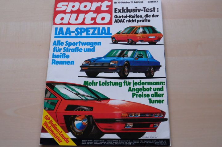Deckblatt Sport Auto (10/1975)